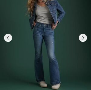 AE77 Sustainable American Eagle Outfitters Blue Flare Jeans